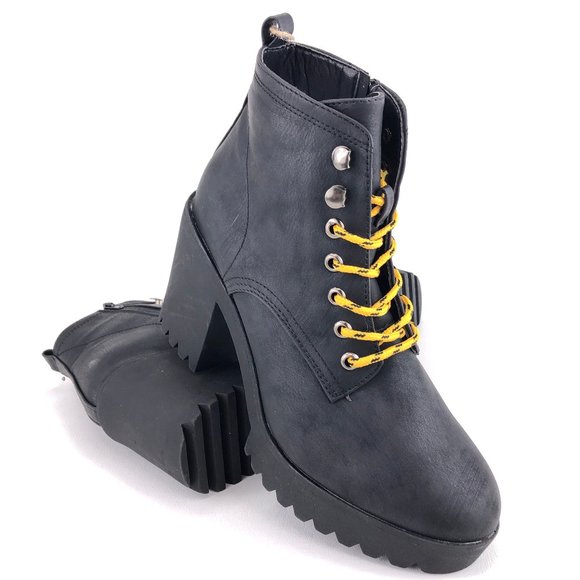 flat platform ankle boots